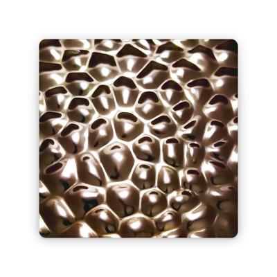 Grade 304 2B/BA finish 0.8mm Thickness Ripple Honeycomb stainless steel texture seamless metal plate