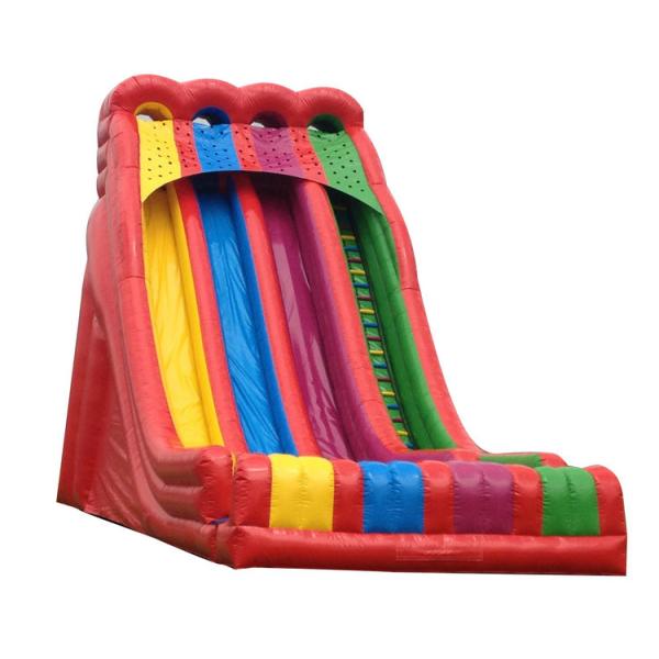 Funny Outdoor Water Slides , Colorful Blow Up Pool Slides For Inground Pools