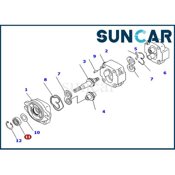 705-40-80810 7054080810 уплотнение вала уплотнения масла TCV для части KOMATSU главного насоса гидравлического масла внутренней