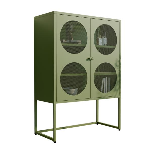 Living Room 2 Doors Filing Cabinet Storage Metal Locker With Stand Feet