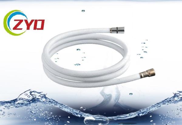 M3 / 8 120cm Long Shower Water Hose , White Transparent Replacement Shower Hose