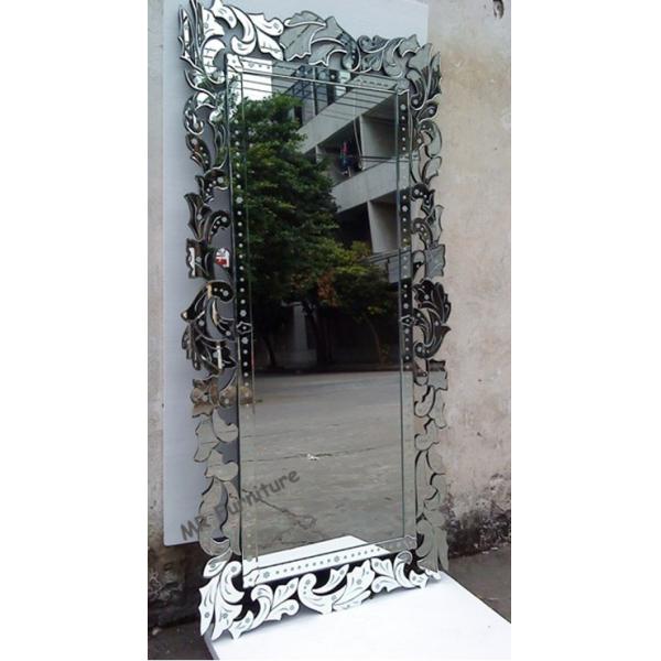 Handmade Rectangular Venetian Mirror , Home Decorative Antique Venetian Mirror