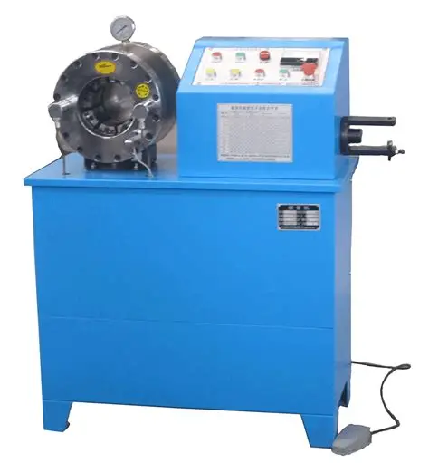 Dual Functionality Hydraulic Hose Crimping Machine with Wide Crimping Range and Comprehensive Die Set for Industrial Applications