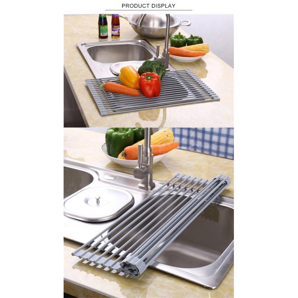 Не токсический теплостойкий силикон свертывает вверх стеллаж для просушки