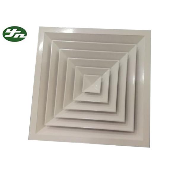 Difusor direcional do ar da grade de alumínio branca do quadrado da entrada da tubulação de ar para a sala de limpeza