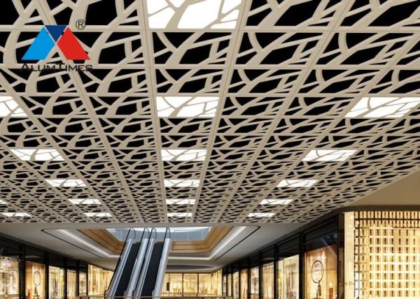 800×800mm Aluminium Perforated Ceiling With 0.7mm Thickness Beveled Edge