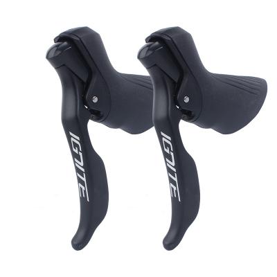 9-Speed Road Bicycle Shifting Handle Brake Lever Derailleur Manual Lever Black Color