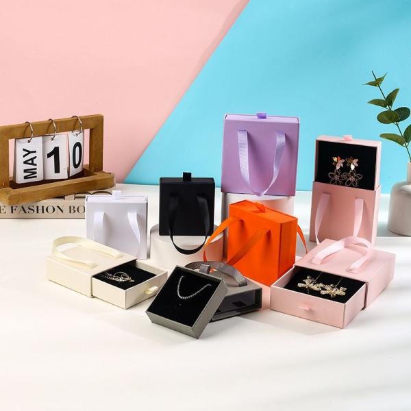 Slider Drawer Paper Box For Jewelry Set Earrings Necklace Packaging