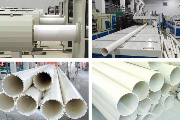 65/132 Pvc Pipe Extrusion Line 45kw ABB Frequency Inverter