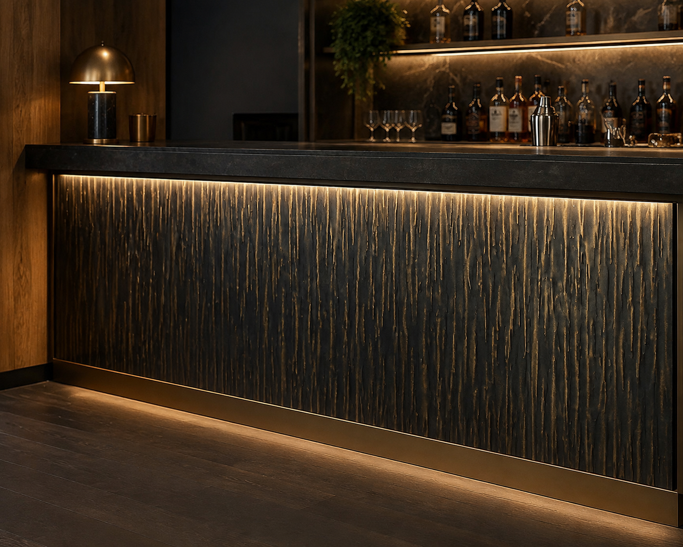 Black Gold Etched Wood Grain Stainless Steel Sheet with Custom PVD Color Options