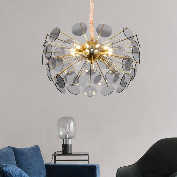 Decorative Post Modern Glass Luxury Led Crystal Chandelier Bedroom Dining Room