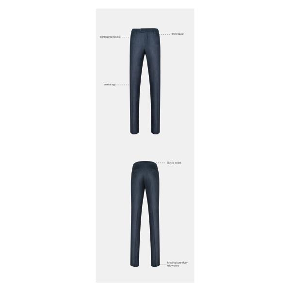 Woolen Cloth Fabric Handmade Lapel Business Suit Single Breasted Men's Suit 3 Pieces