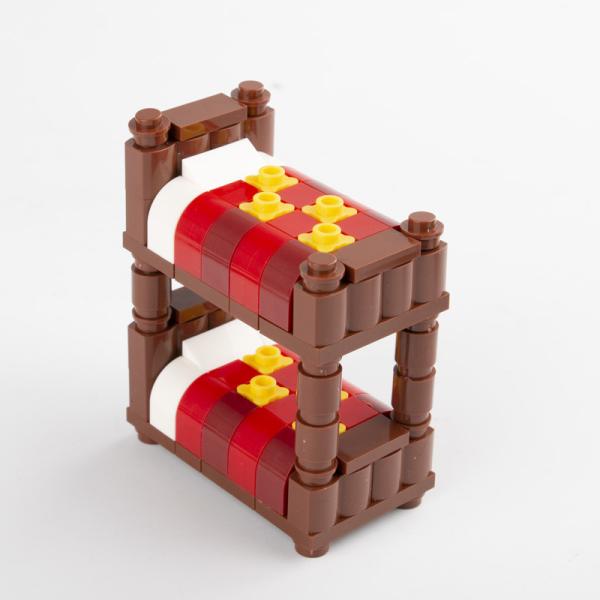 Diy city accessories decoration bricks home bedroom furniture bunk bed building block