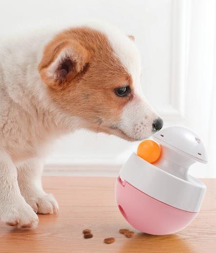 Interactive Tumbler Dog Treat Ball, Dog Leaky Food Dispensing Toy Puzzle Ball,The interactive cat feeder