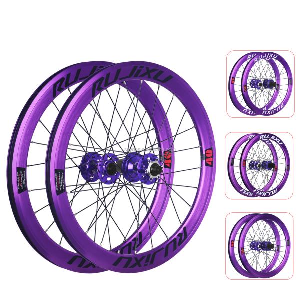 Purple 20 Inch Bike Wheelset Disc Brakes 20