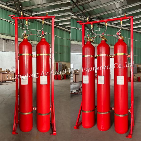 Network Type IG55 Inert Gas Fire Suppression System with 150-300 Bar Operating Pressure -10-50°C Storage Temperature and Audible And Visual Alarm