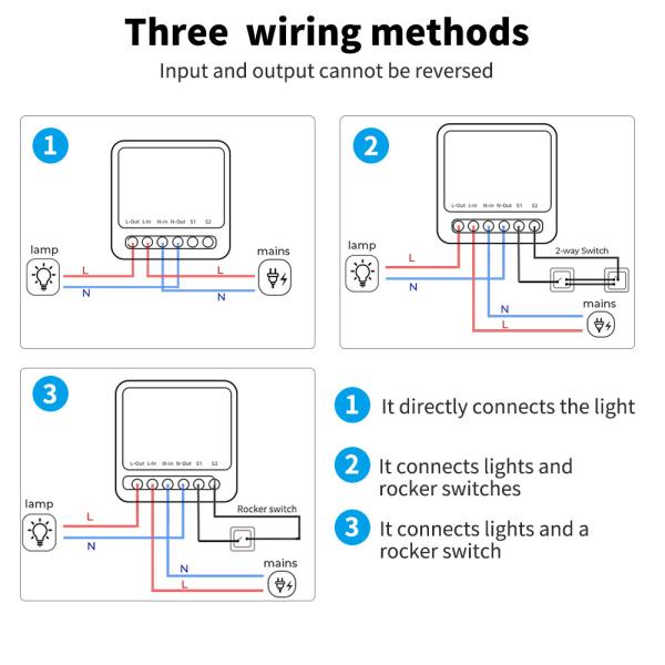 AC/DC Power Supply Wifi Smart Switches with Voice Control and Remote Control