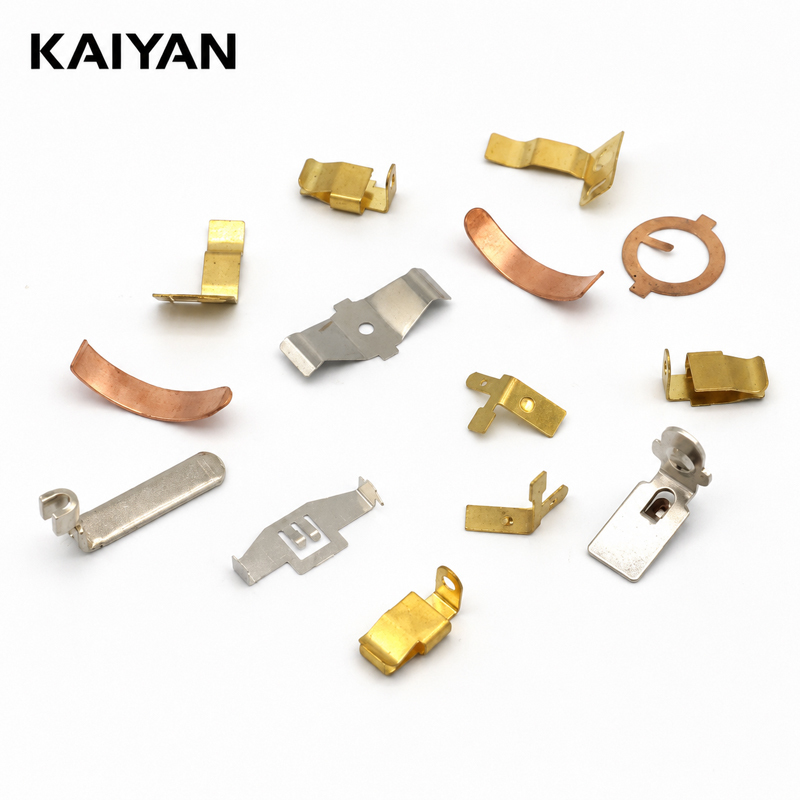 OEM Custom Battery Contacts Precision Metal Stamping Gold Plating Nickel  Plated Copper Battery Terminals
