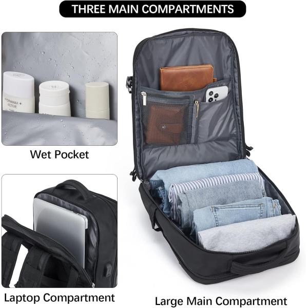 Lightweight Weekender Overnight Bag Flight Approved Duffel Travel Bag 15.6