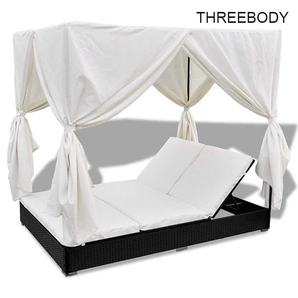 Comfortable Outdoor Furniture Sofa , Cream White Outdoor Garden Furniture Lounge Sofa