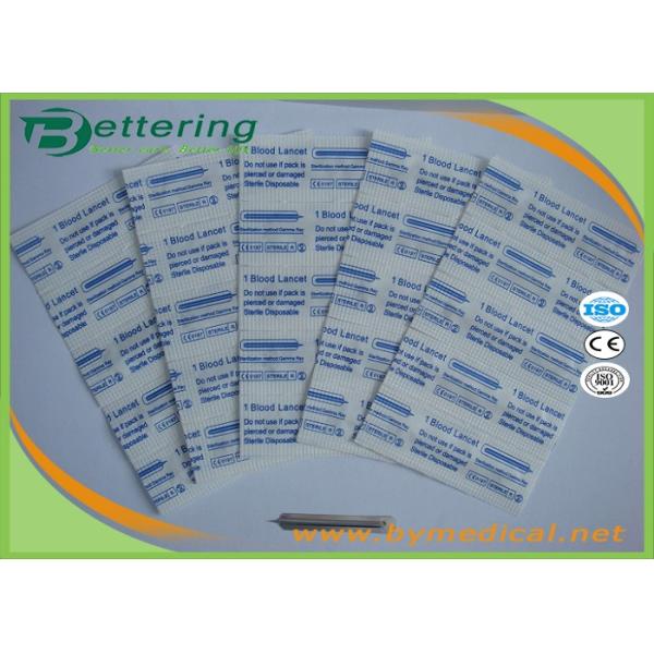 Disposable Sterile Stainless Steel Lancets For Blood Sample Collection S & L Size