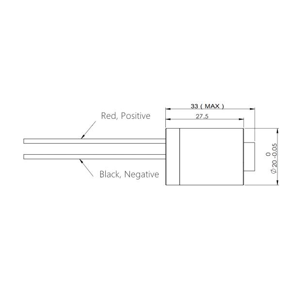 Max 2 mrad Beam Divergence Yellow Lasence Stage Light Laser Module with 0.01 KG Weight