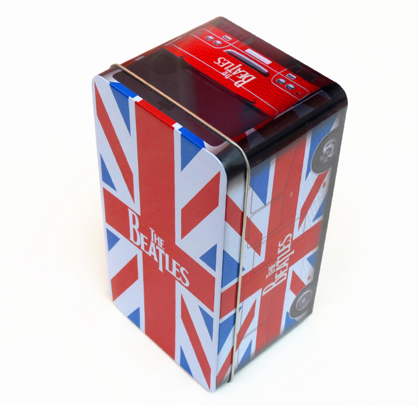 Beatles style gift Rectangular Tin Box / tin cantainers 4c offset printing