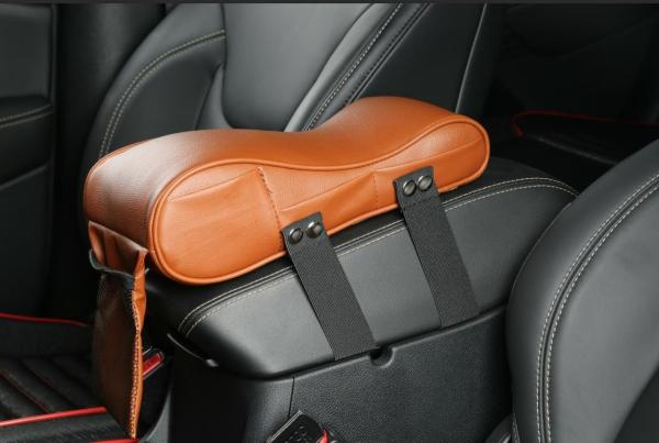 PU Leather Organizer Memory foam  Car Armrest Cushion