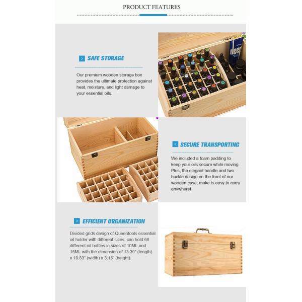 Handmade Wooden Box for Essential Oils Customizable and Accepts Custom Orders