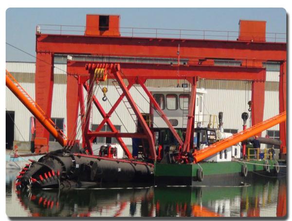 Dredagem de sucção de corte offshore Haili 4010 de 16 polegadas, com capacidade de remoção de lodo de 500 m3/h
