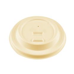 Biodegradable 80mm 90mm Sugarcane Cup Lids For Hot Tea