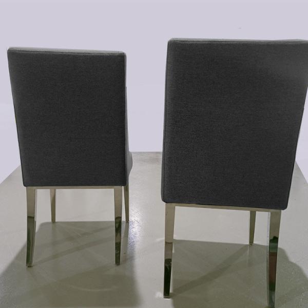 Gloss Lux Modern Upholstered Dining Chairs , Stylish High Back Fabric Dining Chairs