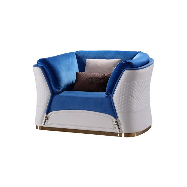 Joyful ever furniture factory Light luxury design sofa in Glossy painting frame and Italy leather upholstered