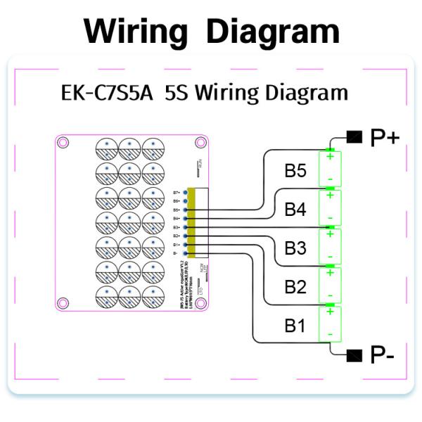 5S 6S 7S 5A Конденсатор Активный балансировщик 100A 200A Bms Батарейный эквалайзер 24V 36V
