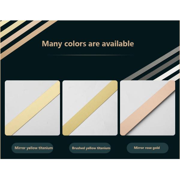 Jinhengsteel Wall Decorative Flat Tile Trims Metal Strips Stainless Steel