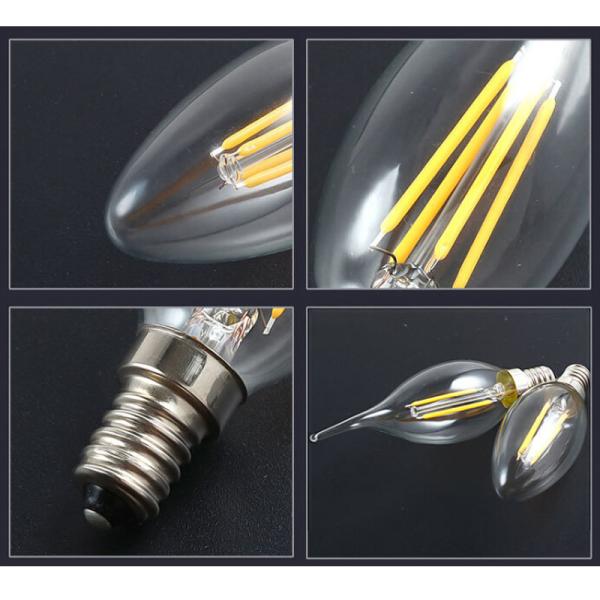 Dimmable 2W 4W 6W E14 Pull tail light COB LED Filament lamps C35 Filament Bulbs light warm white/Nature white 110/ 220V