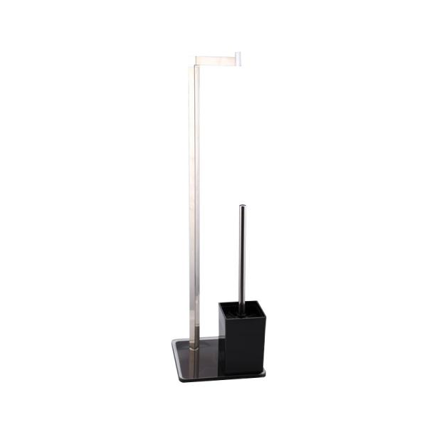 Toilet Brush and Towel Holder Set Multi-function Hotel Standing 401 Stainless Steel Cleaning Brush 304 SUS Stainless Ste