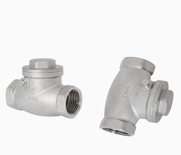CF8 Industrial High-Pressure Check Valve Water Pipeline Female Threaded Swing Check Valve for Water Oil Gas