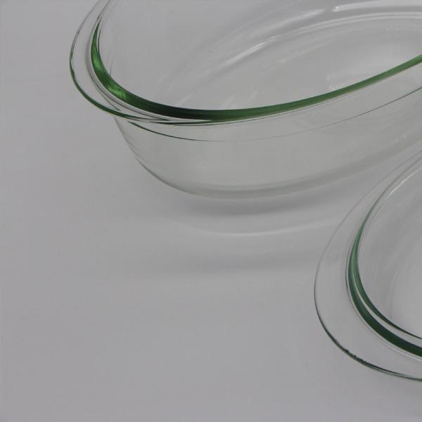 4L 4.5L 6.5L Glass Baking Dish Heat Resistant Glass Pizza Pan