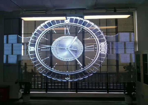 SMD1921 Transparent Glass LED Display , 4500cd/Sqm LED Glass Screen