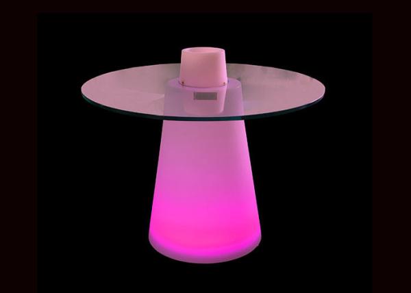 Cores que mudam o uso ereto do clube da barra do convencido da elevação de vidro da tabela de cocktail do diodo emissor de luz da parte superior