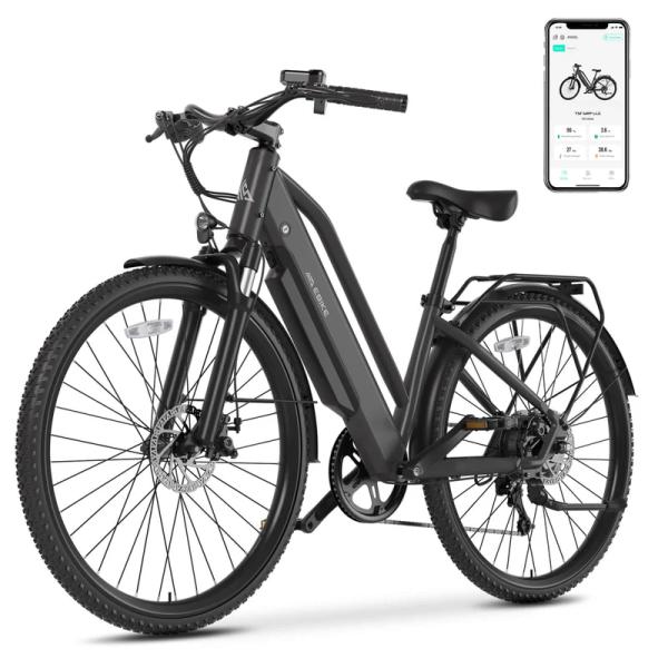 EU Stock Smart Sensor 48v 7 Speed Commuter E-Bike 48v Brushless Motor City Electric Bicycle for Adults From China