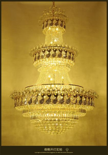 Gold French empire crystal chandelier chandeliers Project lighting (WH-NC-04)