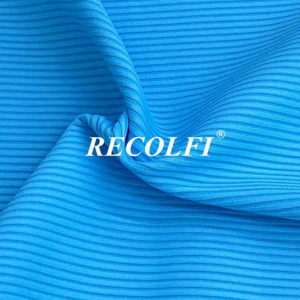 Anti Static Ribbed Activewear Knit Fabric Bright Color Stretch Leggings