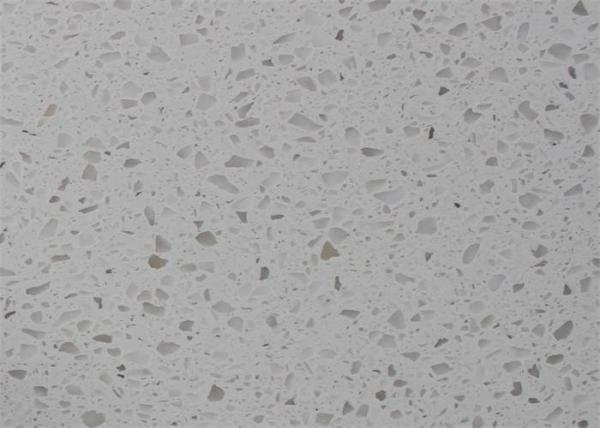 White Engineered Artificial Quartz That Looks Like Marble Countertop Waterproof 7 Mohs Hardness