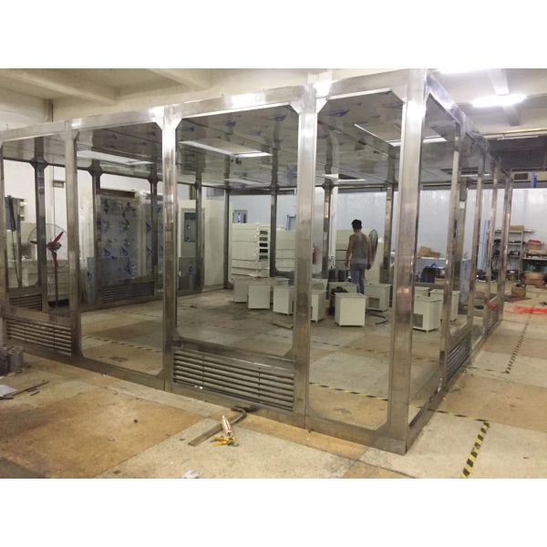 Modular Installation Laminar Flow Booth with Powder Coated Steel Frame and Construction