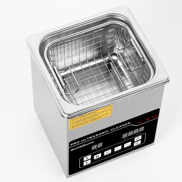 Nettoyeur à ultrasons à double fréquence 2L SUS 304 réservoir 60W Puissance ultrasonique 100W Puissance de chauffage