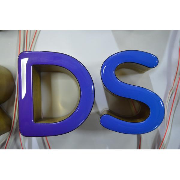 20mm Illuminated Shop Front And Back Lit Channel Letter Sign Stainless Steel Colorful Face Channel Letters