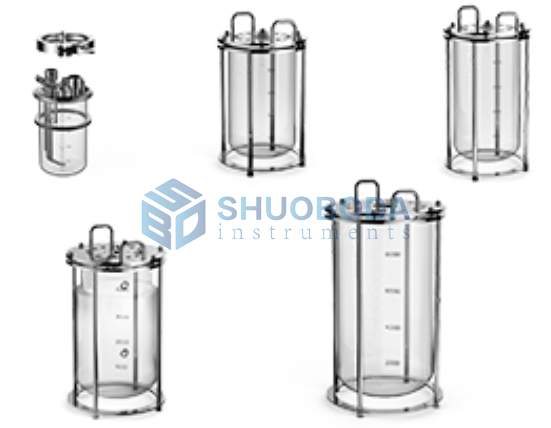 1L 3L 5L 10L Bioreactor Glass Tanks Single / Double Layer Glass Jars
