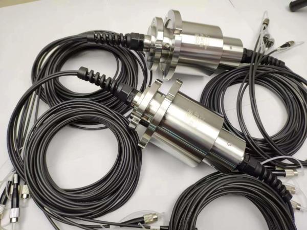 2 Channels Coaxial Fiber Optic Rotary Joint 4000RPM High Speed IP54
